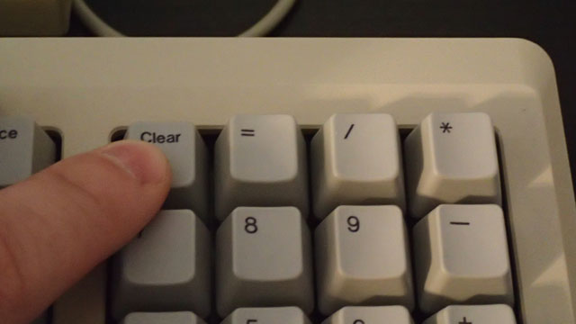 Pressing Clear key