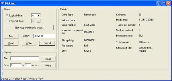 format versus protected floppy disk