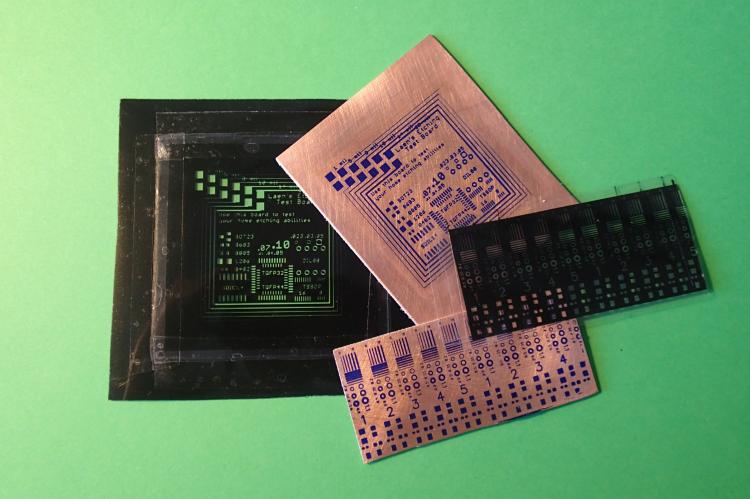 Negative mask and developed PCBs