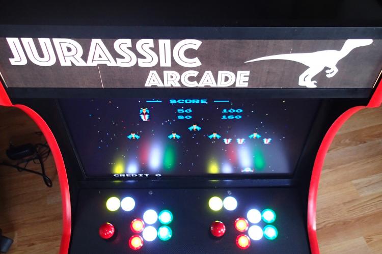 Bartop arcade cabinet marquee and leds