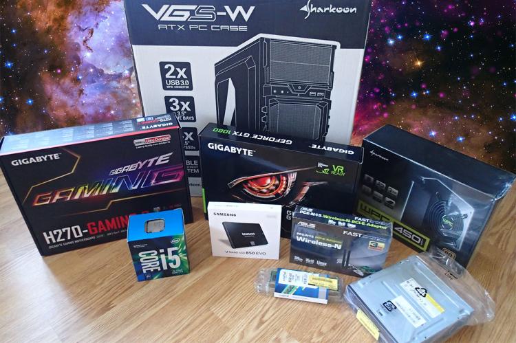 Gaming PC build components