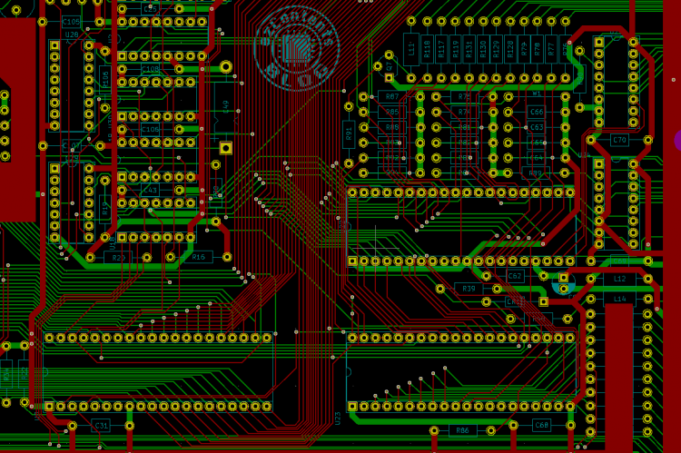 KiCad Atari 800XL PCB (part)