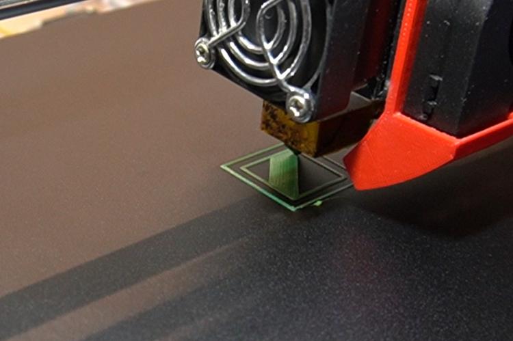 3D Printing first layer closeup